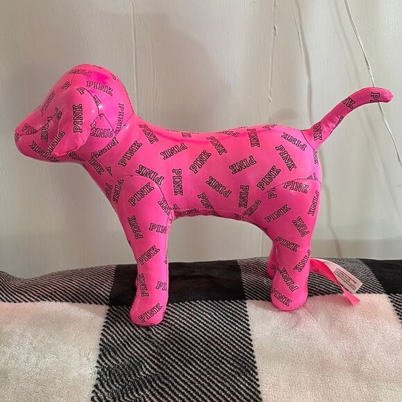 PINK Victoria's Secret Dog 9 inches H by 13 inches length - Picture 2 of 4